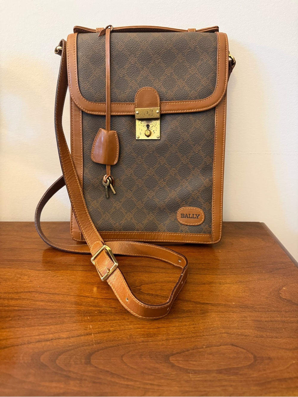 Bally Vintage Monogram Crossbody Bag